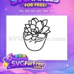 Free Detailed Succulent Free Plant Design Succulent Free SVG 4 - Instant Download