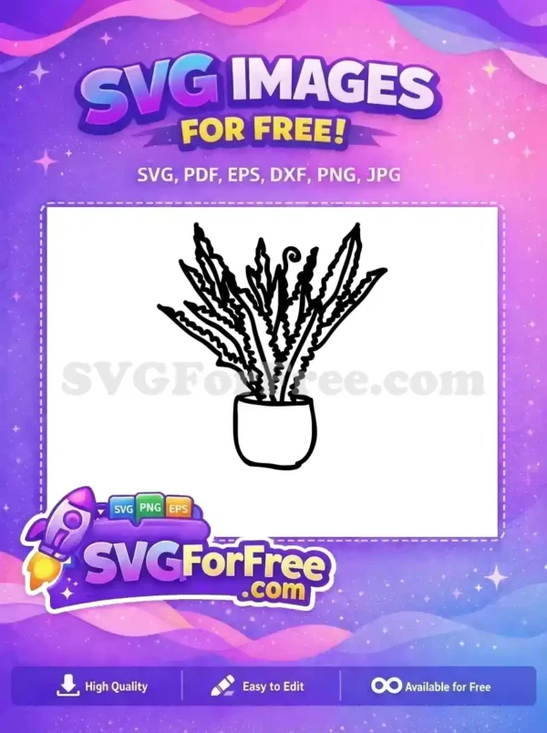 Free Detailed Succulent Free Plant Succulent Pattern Free SVG