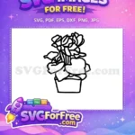 Free Detailed Succulent Free Plant Arrangement Home Free SVG - Instant Download