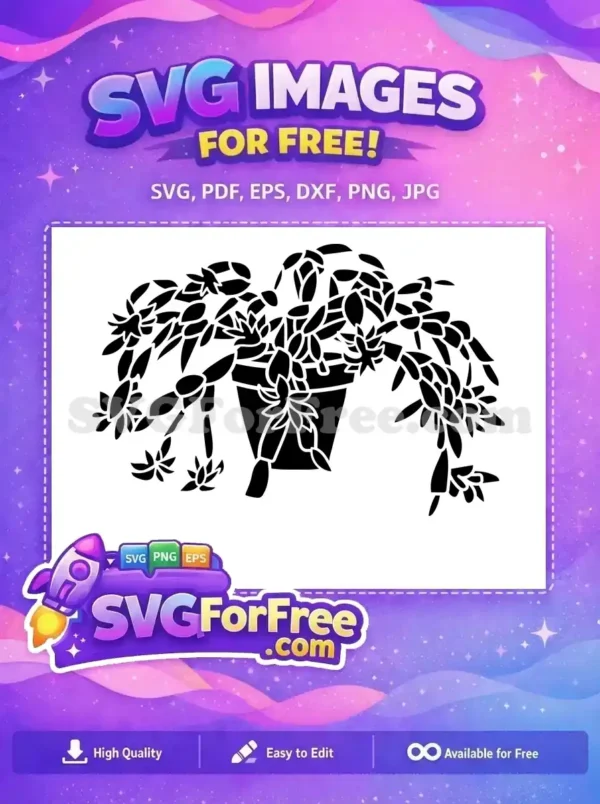 Free Detailed Plant Free Succulent Plant Pot Free SVG