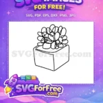 Free Detailed Succulent Free Plant Design Succulent Free SVG 7 - Instant Download