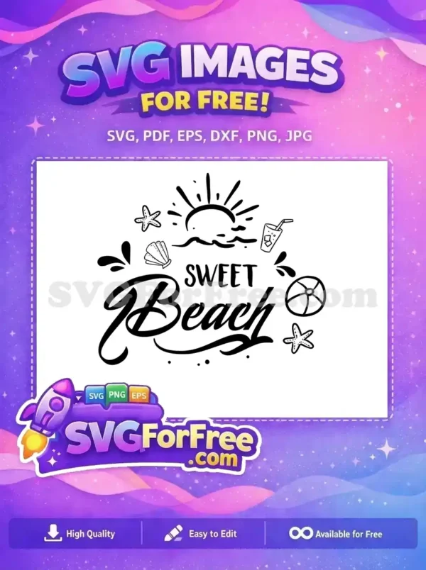 Free Starfish Shell Free Sweet Beach Summer Free SVG