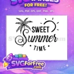 Free Palm Tree Free Sun Sweet Summer Time Free SVG - Instant Download