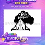 Free Tent Graphic Free Let's Wander Summer Free SVG 1 - Instant Download