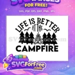 Free Campfire Scene Free Summer Quotes Life Campfire Free SVG - Instant Download