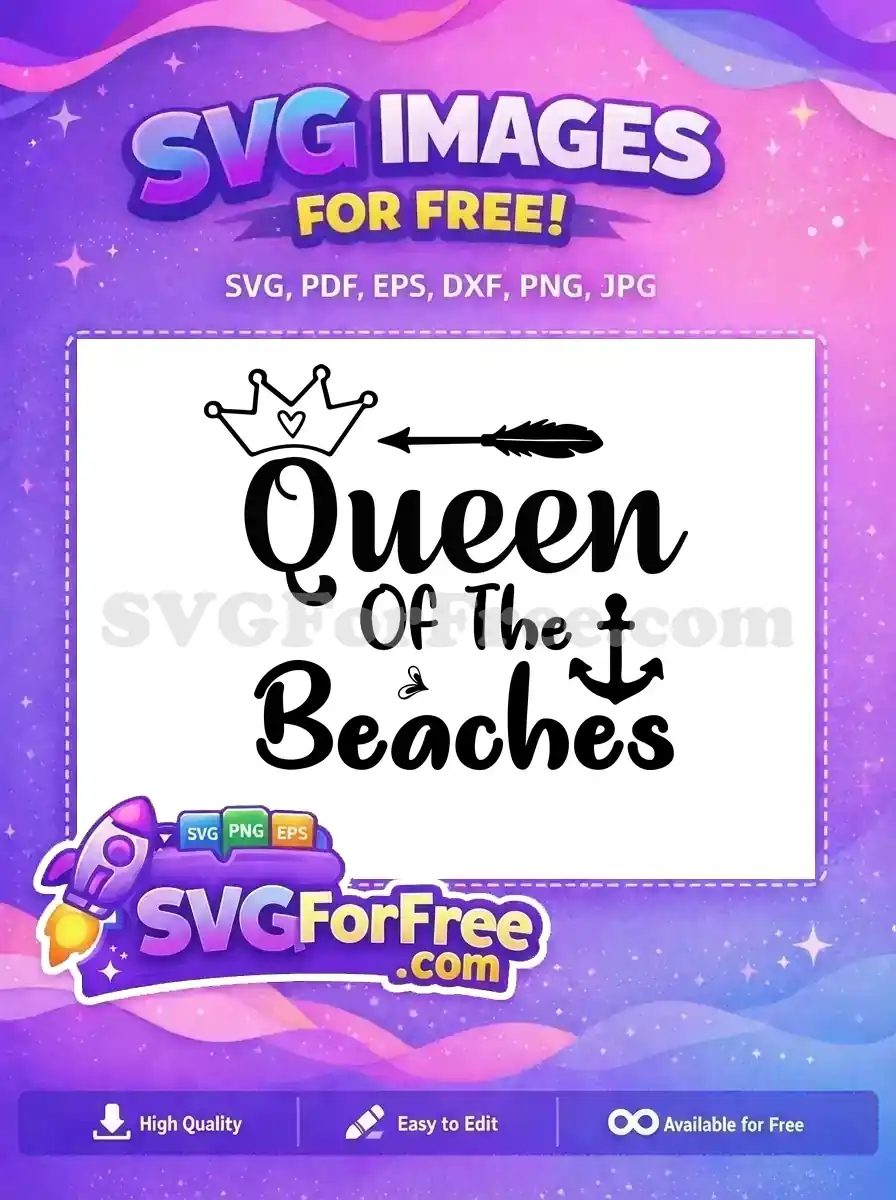 Free Queen Crown Free Arrow Anchor Summer Free SVG