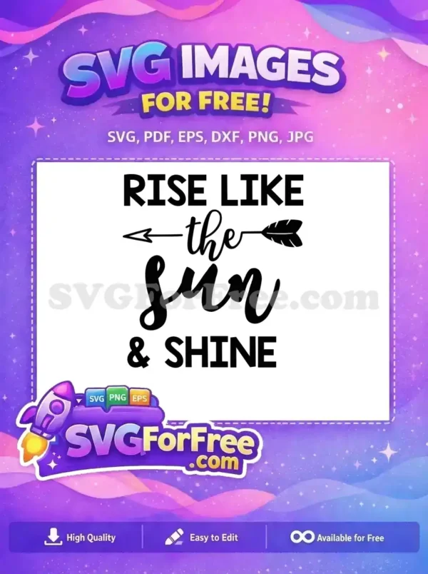 Free Rise Like Sun Free Arrow Summer Free SVG