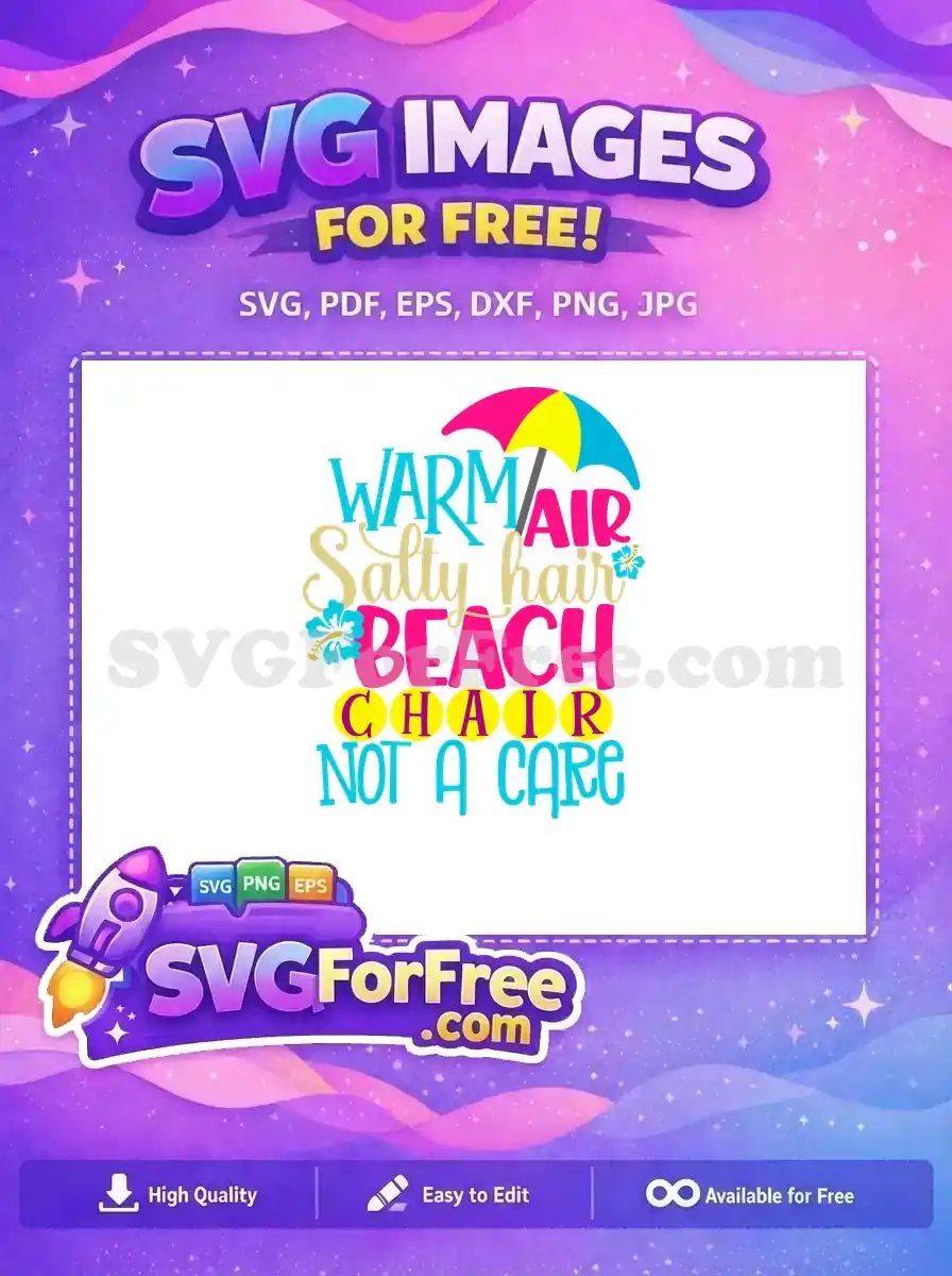 Free Warm Air Free Salty Hair Beach Free SVG 2