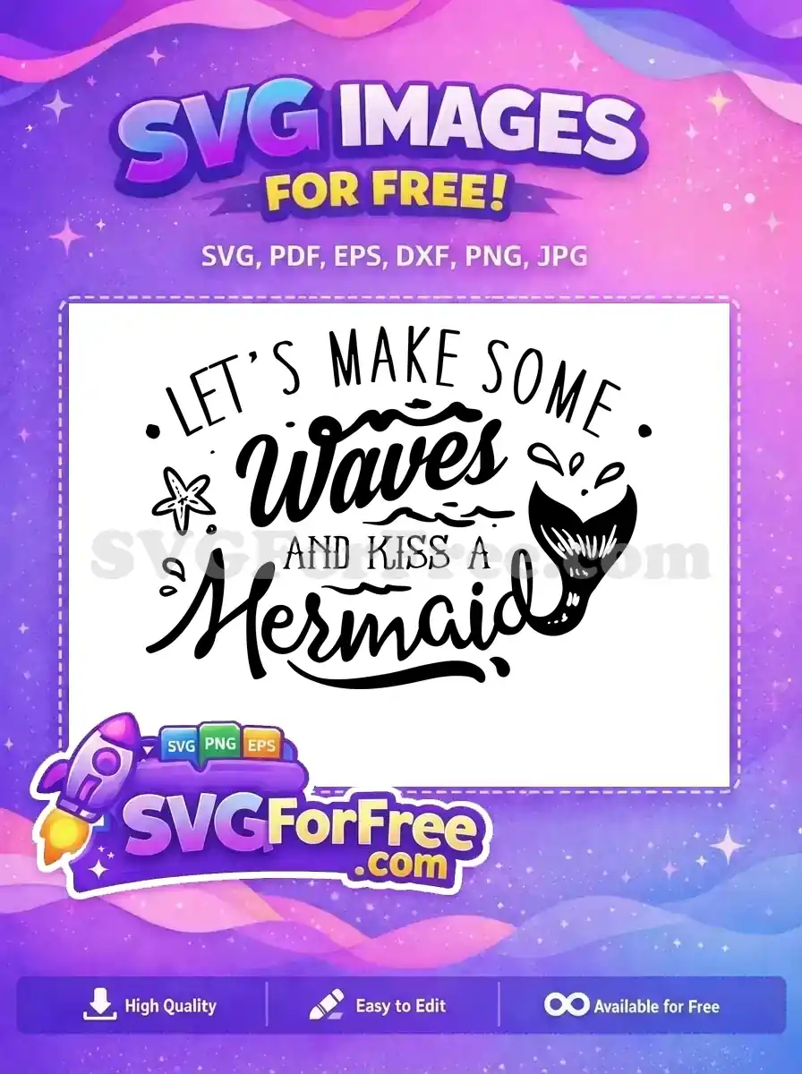 Free Starfish Waves Free Mermaid Tail Summer Free SVG