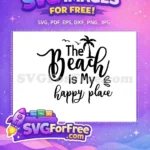 Free Palm Tree Free Seagulls Beach Quote Free SVG - Instant Download