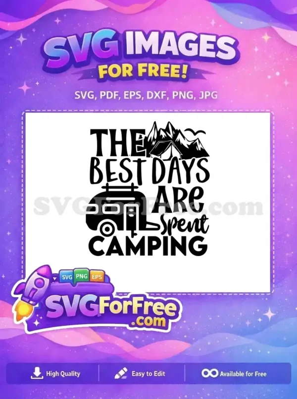 Free Tent Camper Free Mountain Summer Quotes Free SVG