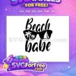 Free Palm Trees Free Sailboat Beach Babe Summer Free SVG - Instant Download