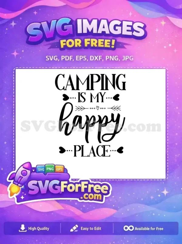 Free Camping Quote Free Heart Arrow Summer Free SVG