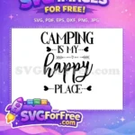 Free Camping Heart Free Arrow Camping Is My Happy Free SVG - Instant Download