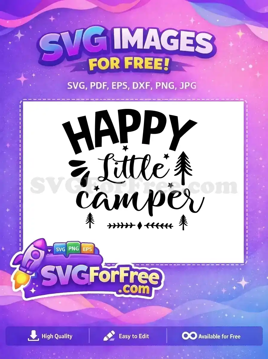 Free Happy Font Free Little Camper Summer Free SVG