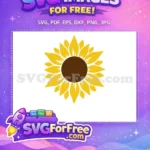 Free Yellow Petals Free Brown Center Summer Free SVG 1 - Instant Download