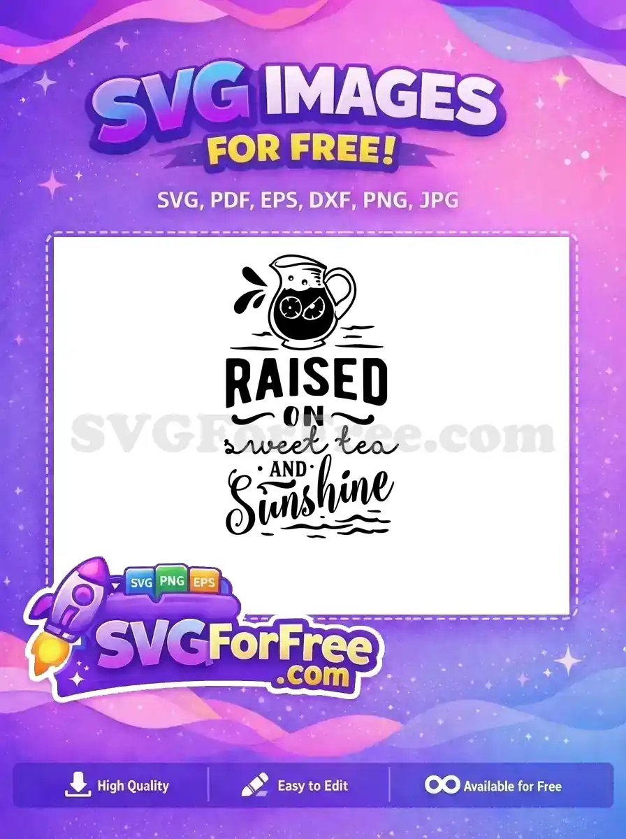 Free Lemon Slice Free Sweet Tea Raised Sunshine Free SVG