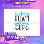 Free Anchors Turquoise Free Bottoms Up Summer Free SVG - Instant Download