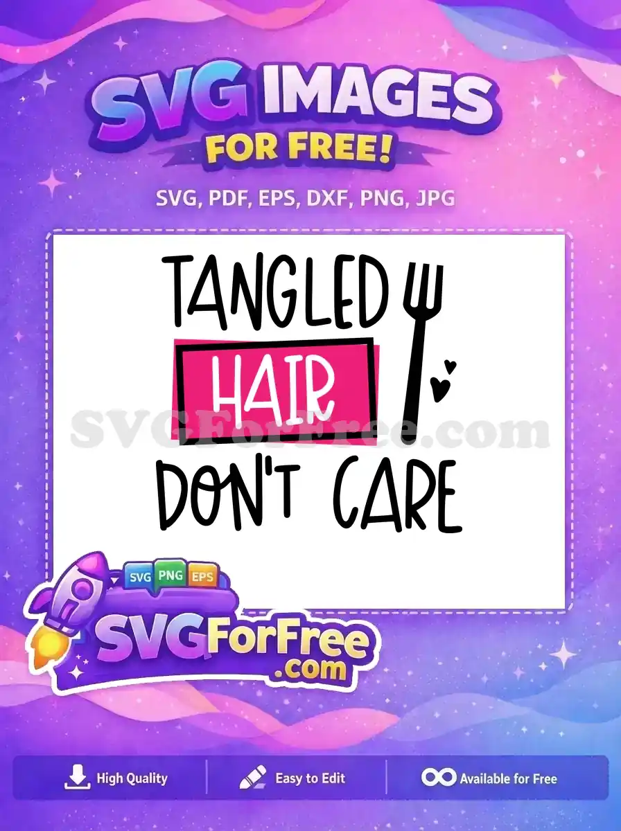 Free Tangled Hair Free Don't Care Summer Free SVG