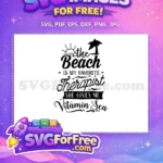 Free Sun and Palm Free Beach Therapist Quote Free SVG - Instant Download