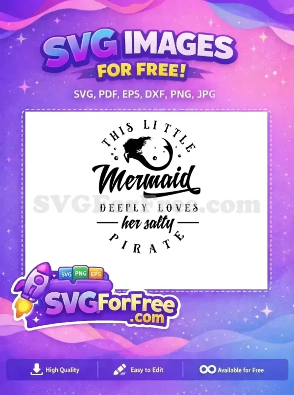 Free Mermaid Silhouette Free Salty Pirate Summer Free SVG