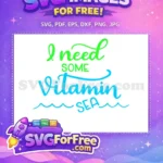 Free Green Lettering Free Blue Waves Summer Free SVG 2 - Instant Download