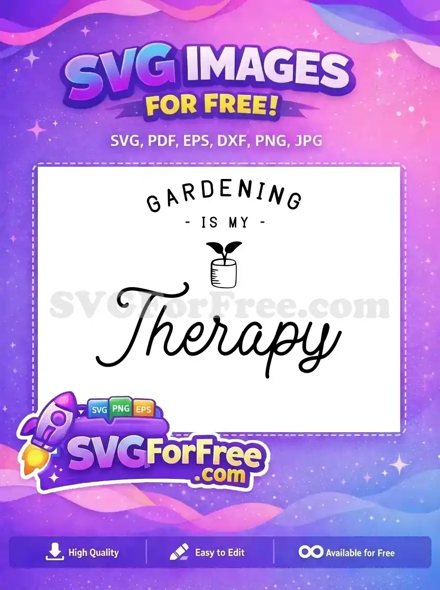 Free Gardening Therapy Free Plant Pot Summer Free SVG