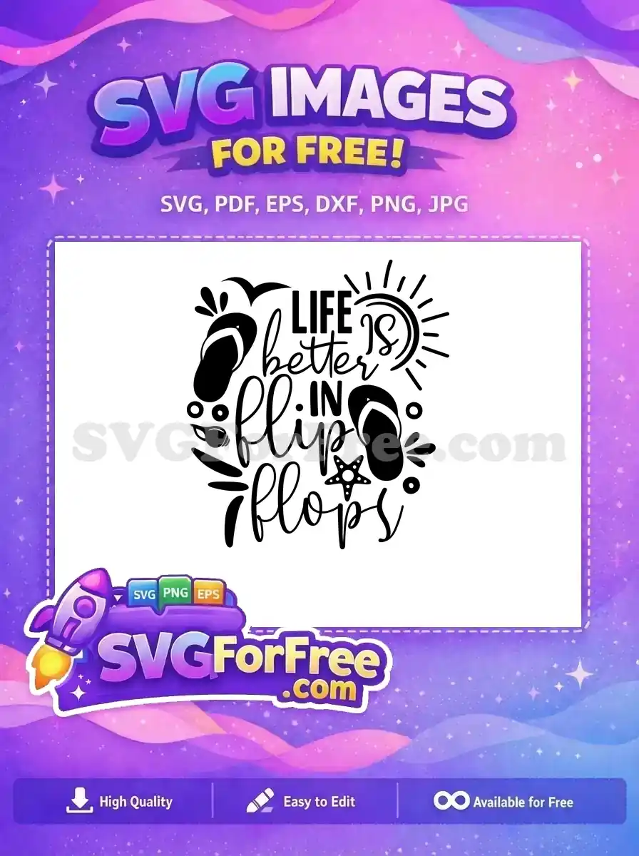Free Beach Elements Free Flip Flops Summer Free SVG