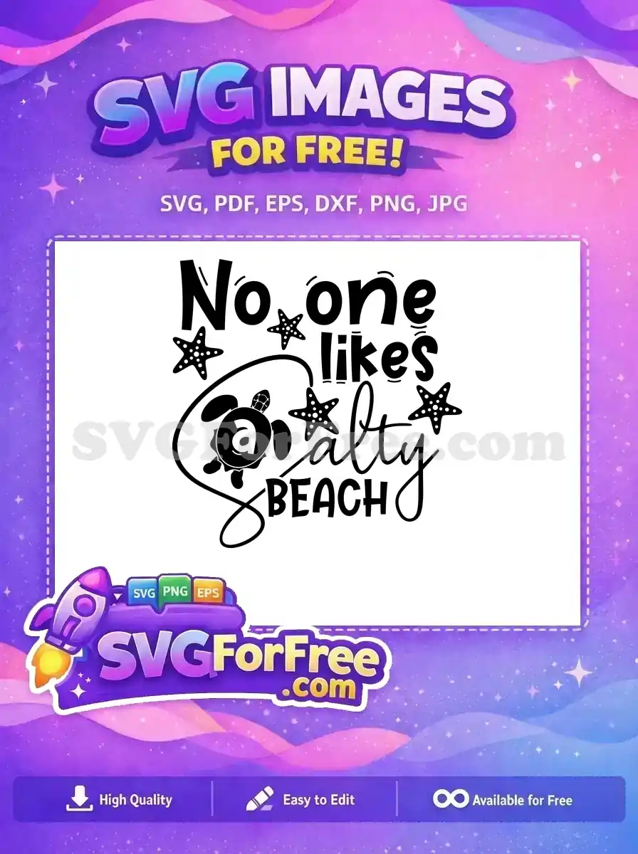 Free Starfish Turtle Free Salty Beach Summer Free SVG