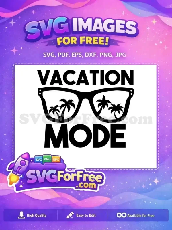 Free Palm Trees Free Sunglasses Vacation Mode Free SVG 1
