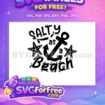 Free Salty Beach Free Anchor Starfish Summer Free SVG - Instant Download