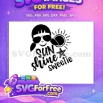 Free Sunglasses Girl Free Starfish Summer Quotes Free SVG - Instant Download
