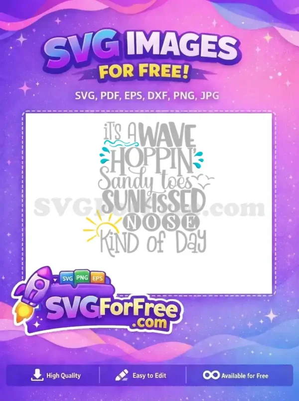 Free Wave Hopping Free Sandy Toes Summer Free SVG 1