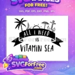 Free Palm Anchor Sailboat Free Vitamin Sea Summer Free SVG - Instant Download