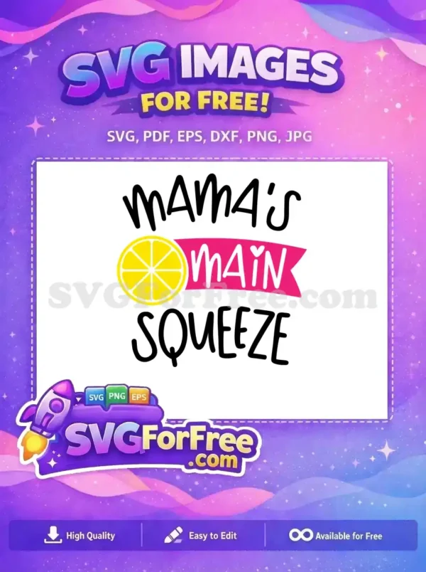 Free Mama's Main Squeeze Free Lemon Graphic Summer Free SVG