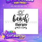 Free Beach Sun Free Stars Beach Therapy Summer Free SVG - Instant Download