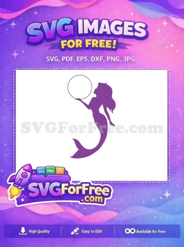 Free Purple Mermaid Silhouette Free Holding Circle Summer Free SVG 1 Free Purple Mermaid Silhouette Free Holding Circle Summer Free SVG 1