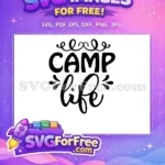 Free Black Camp Free Life Summer Quotes Free SVG - Instant Download