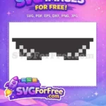 Free Pixel Sunglasses Free Dark Cool Character Free SVG - Instant Download
