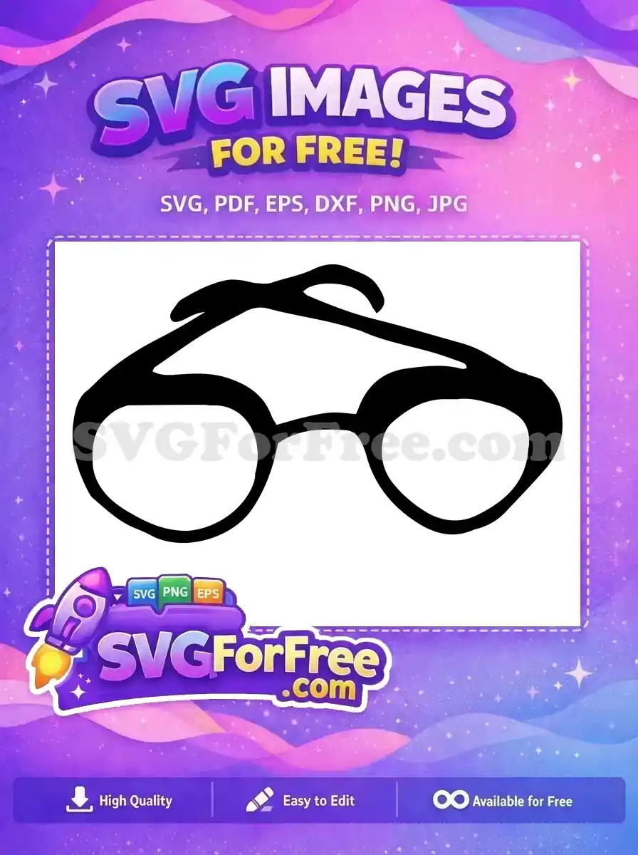 Free Round Lenses Free Thick Frame Sunglasses Free SVG