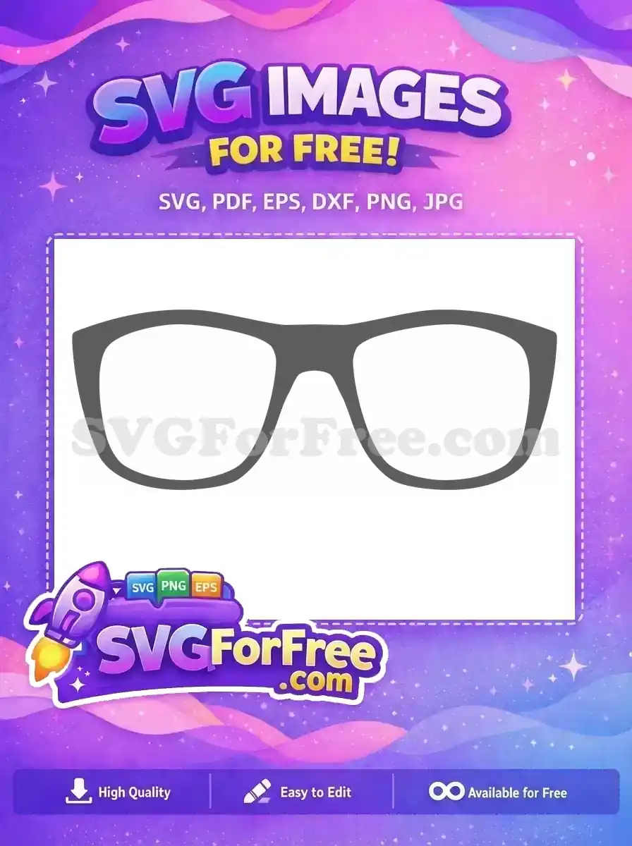 Free Bold Frame Free Fashionable Sunglasses Free SVG