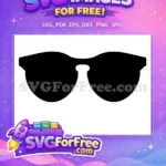 Free Black Fashion Free Silhouette Sunglasses Accessory Free SVG - Instant Download