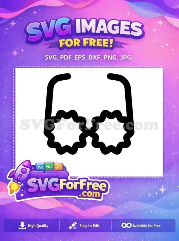Free Round Frame Free 60s Style Sunglasses Free SVG