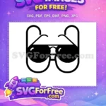 Free Bold Frame Free Dark Lens Sunglasses Free SVG 1 - Instant Download