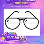 Free Round Sunglasses Free Bold Frame Fashion Free SVG - Instant Download