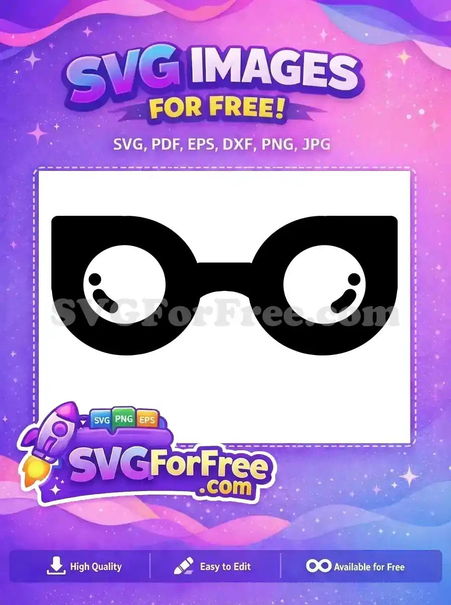 Free Round Frame Free Black Sunglasses Category 1 Free SVG