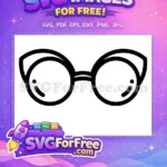 Free Round Frame Free Black Spots Sunglasses Free SVG - Instant Download