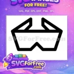 Free Bold Sunglasses Free Retro Style One Free SVG - Instant Download