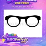 Free Bold Frame Free Round Lens Sunglasses Free SVG - Instant Download