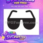 Free Black Frame Free Trendy Sunglasses Movie Free SVG - Instant Download